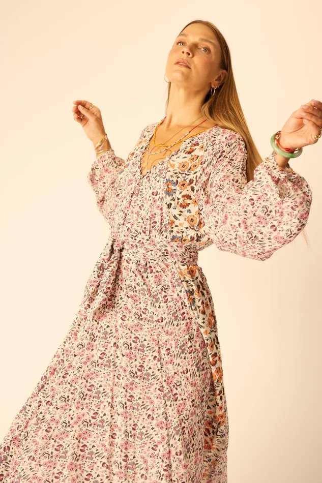 Women Natalie Martin Dresses Fiore Maxi Petite Fleur Rose