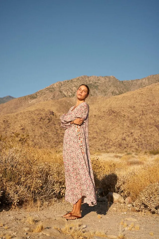 Women Natalie Martin Dresses Fiore Maxi Petite Fleur Rose