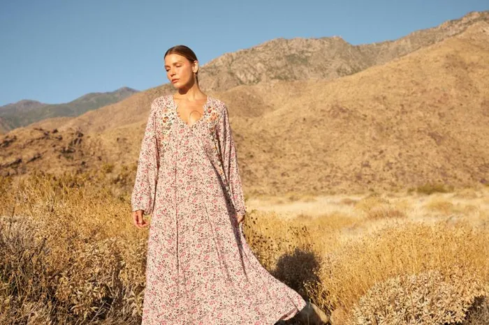 Women Natalie Martin Dresses Fiore Maxi Petite Fleur Rose