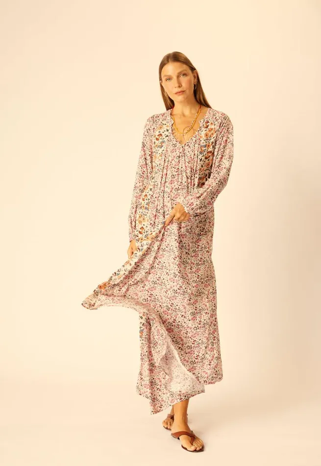 Women Natalie Martin Dresses Fiore Maxi Petite Fleur Rose