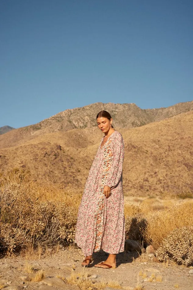 Women Natalie Martin Dresses Fiore Maxi Petite Fleur Rose