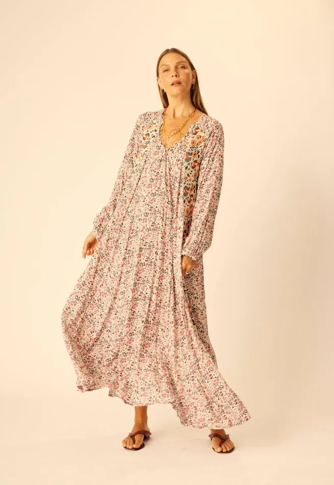 Women Natalie Martin Dresses Fiore Maxi Petite Fleur Rose