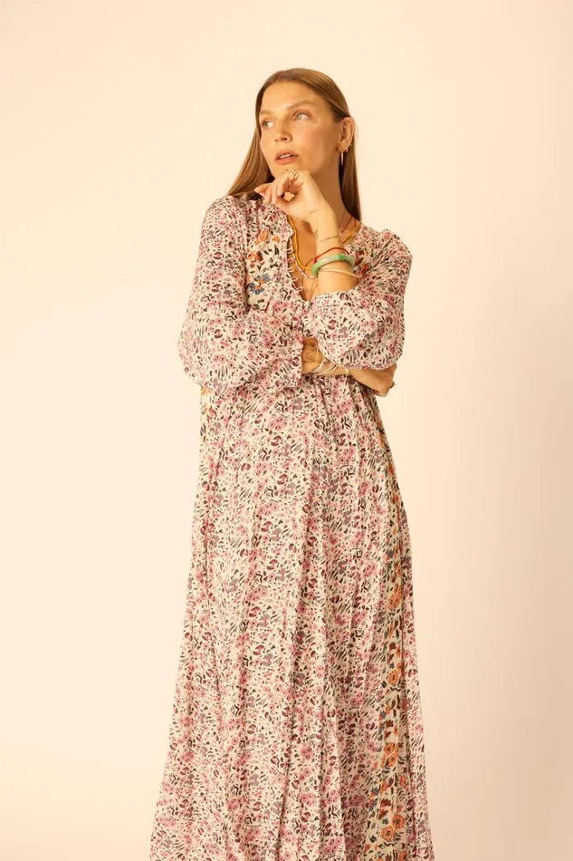 Women Natalie Martin Dresses Fiore Maxi Petite Fleur Rose
