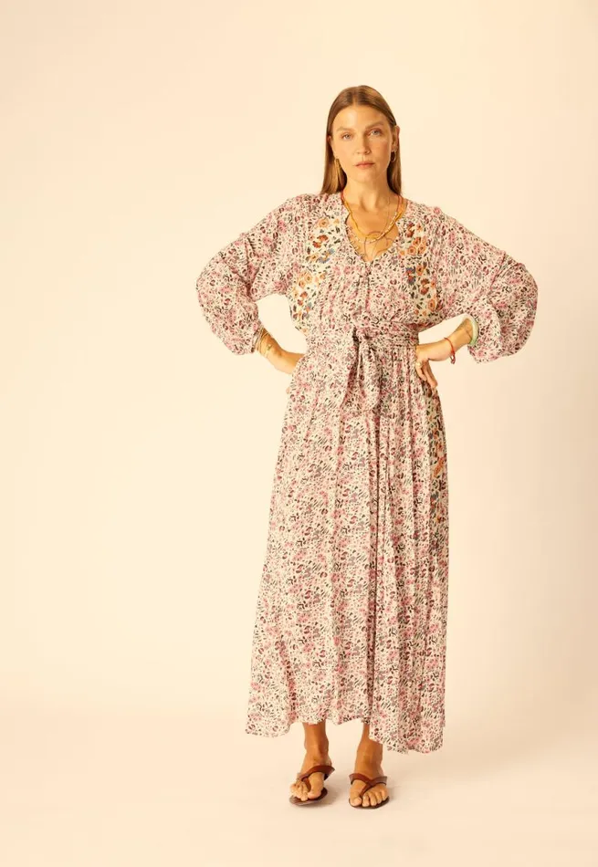 Women Natalie Martin Dresses Fiore Maxi Petite Fleur Rose