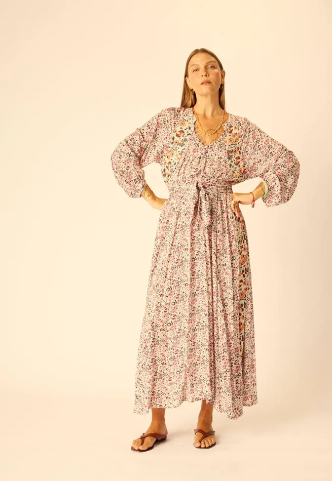Women Natalie Martin Dresses Fiore Maxi Petite Fleur Rose