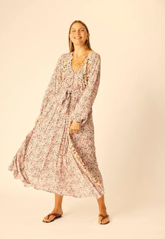 Women Natalie Martin Dresses Fiore Maxi Petite Fleur Rose
