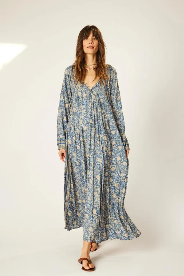 Women Natalie Martin Dresses Fiore Maxi Water Lily Blue
