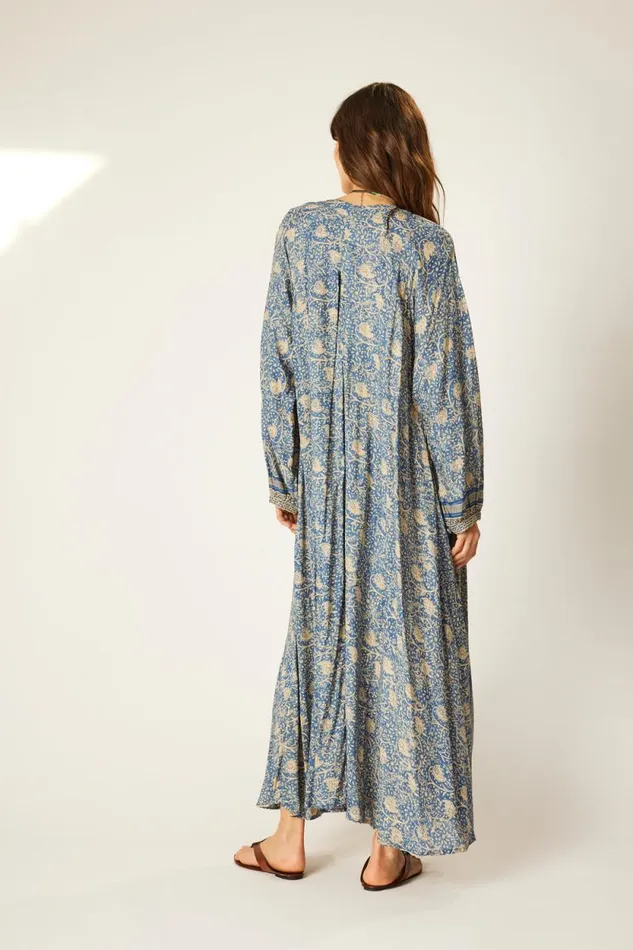 Women Natalie Martin Dresses Fiore Maxi Water Lily Blue