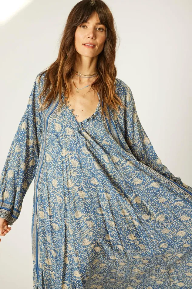 Women Natalie Martin Dresses Fiore Maxi Water Lily Blue