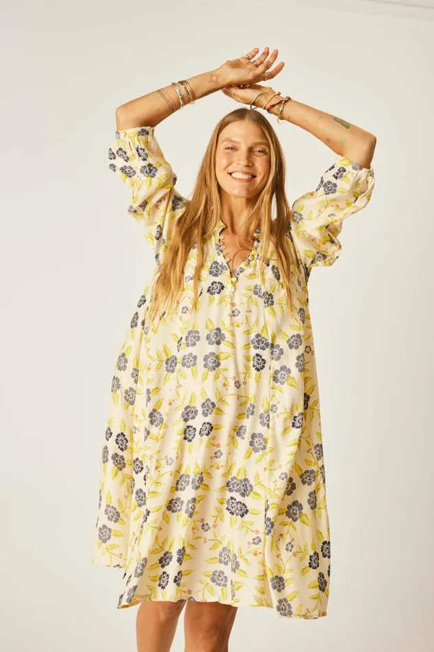 Women Natalie Martin Dresses Fiore Short Dress Prairie Indigo
