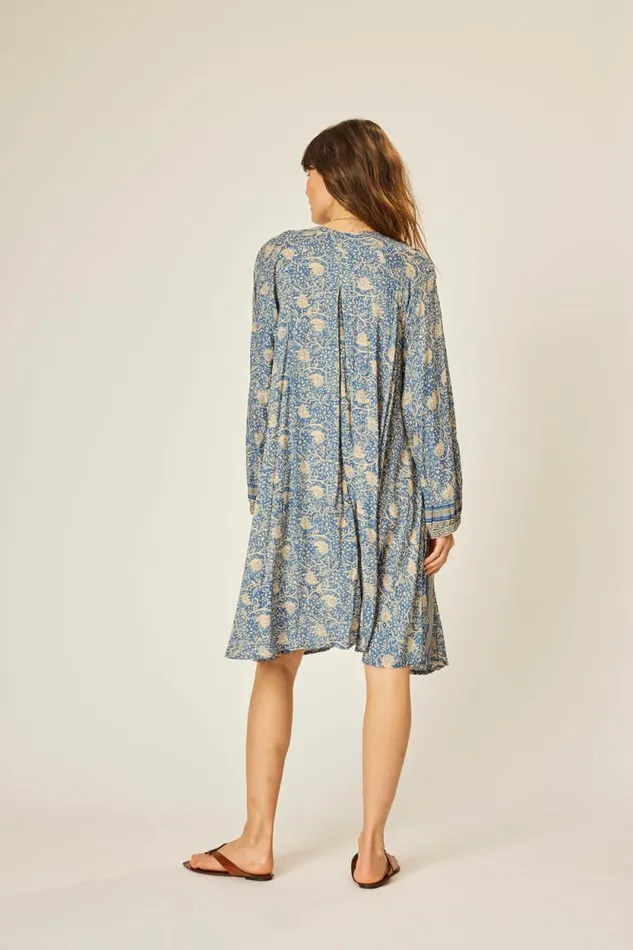 Women Natalie Martin Dresses Fiore Short Dress Water Lily Blue