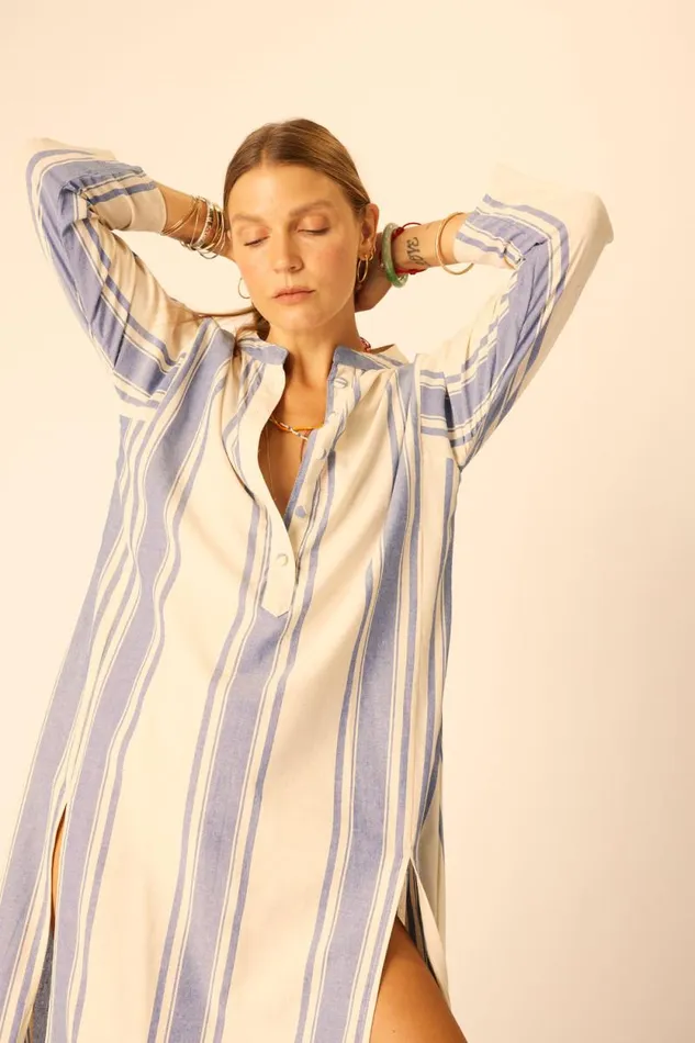 Women Natalie Martin Dresses Isobel Dress French Stripe Blue