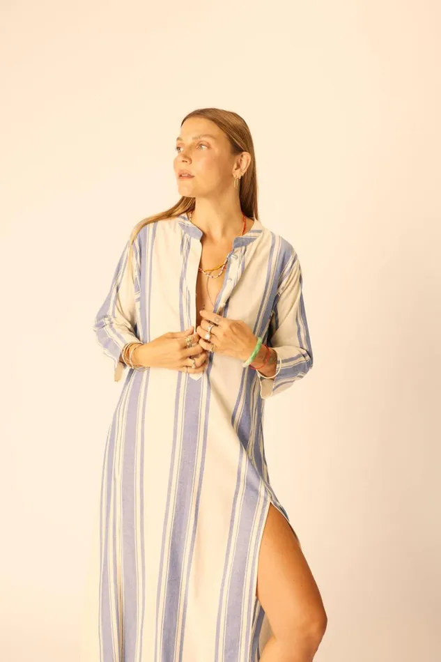 Women Natalie Martin Dresses Isobel Dress French Stripe Blue