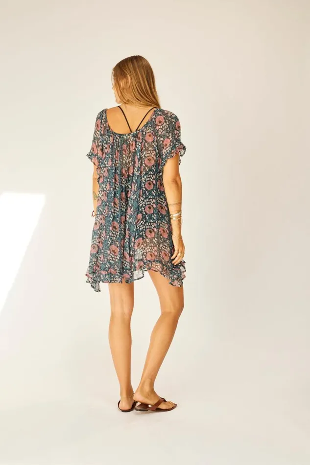 Women Natalie Martin Dresses Marina Dress Vintage Flowers Indigo