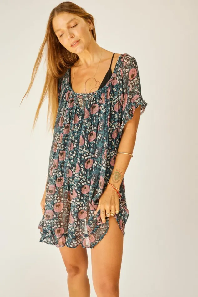 Women Natalie Martin Dresses Marina Dress Vintage Flowers Indigo