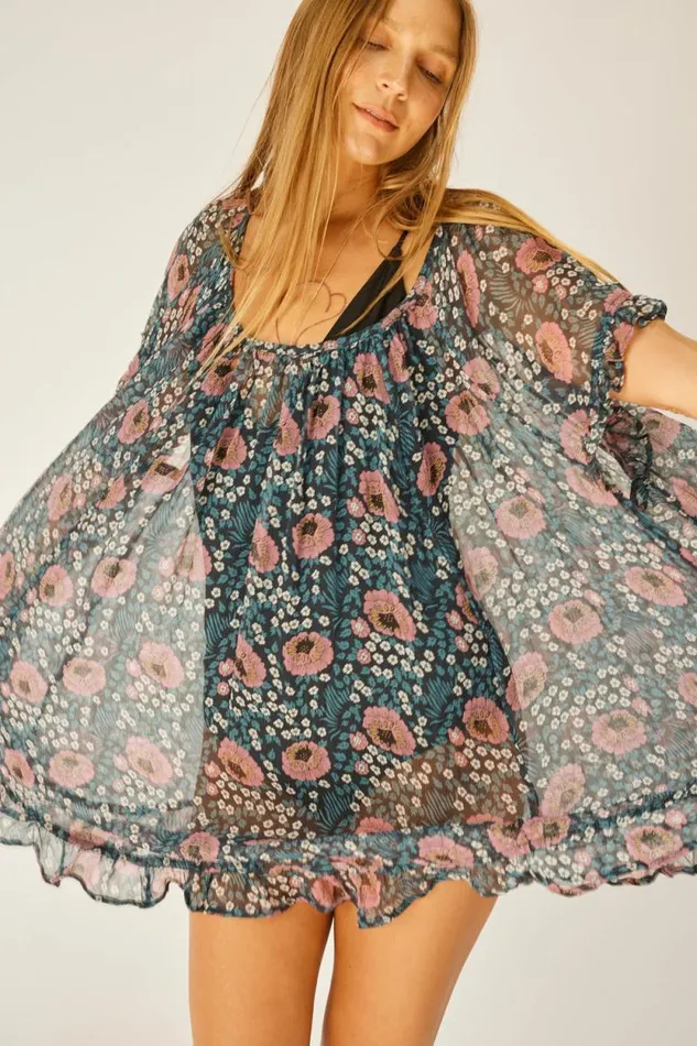 Women Natalie Martin Dresses Marina Dress Vintage Flowers Indigo