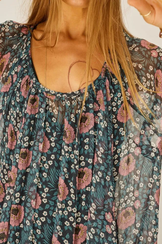 Women Natalie Martin Dresses Marina Dress Vintage Flowers Indigo