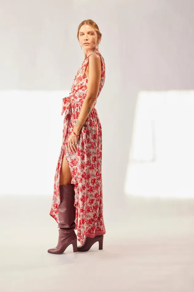 Women Natalie Martin Dresses Nico Sleeveless Maxi Silk Watercolor Clementine Women Natalie Martin Dresses Nico Sleeveless Maxi Silk Watercolor Clementine