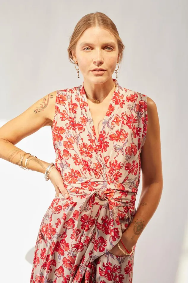 Women Natalie Martin Dresses Nico Sleeveless Maxi Silk Watercolor Clementine Women Natalie Martin Dresses Nico Sleeveless Maxi Silk Watercolor Clementine