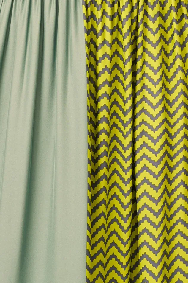 Women Natalie Martin Dresses Sophie Dress Block Zigzag Lime