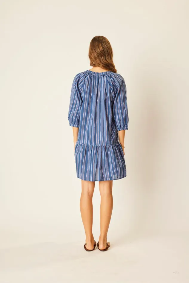 Women Natalie Martin Dresses Stevie Dress Batik Stripe Navy