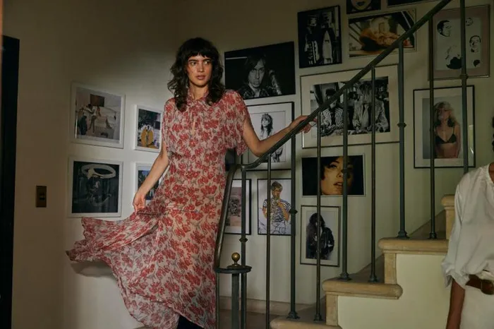 Women Natalie Martin Dresses Tiffany Dress Chiffon Watercolor Dove