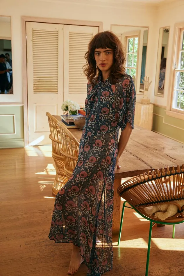 Women Natalie Martin Dresses Tiffany Dress Vintage Flowers Indigo