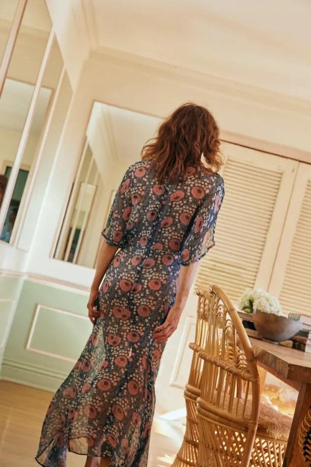Women Natalie Martin Dresses Tiffany Dress Vintage Flowers Indigo