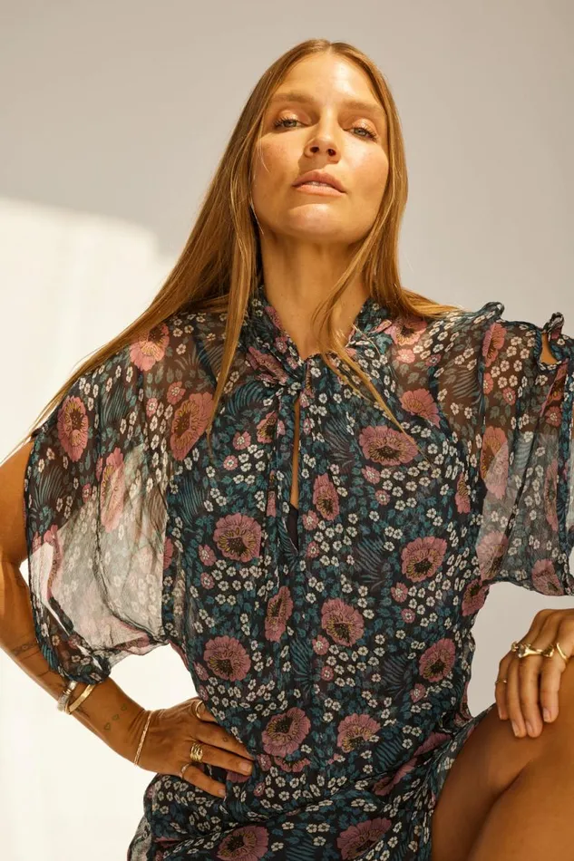 Women Natalie Martin Dresses Tiffany Dress Vintage Flowers Indigo