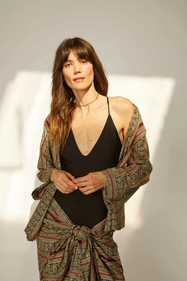 Women Natalie Martin Tops Adriana Top Paisley Stripe Black