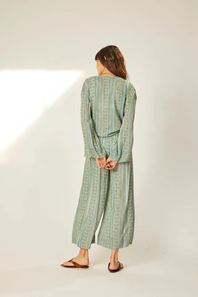 Women Natalie Martin Tops Adriana Top Paisley Stripe Pool