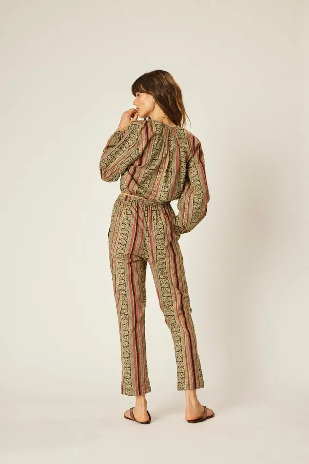 Women Natalie Martin Tops Amelia Top Paisley Stripe Black