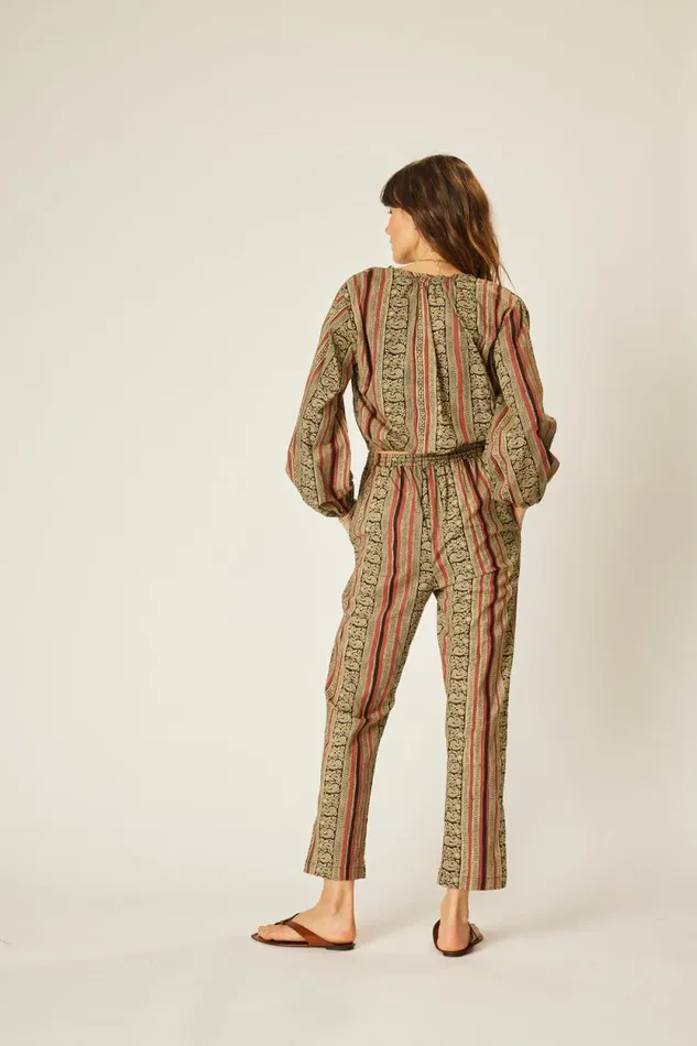Women Natalie Martin Tops Amelia Top Paisley Stripe Black