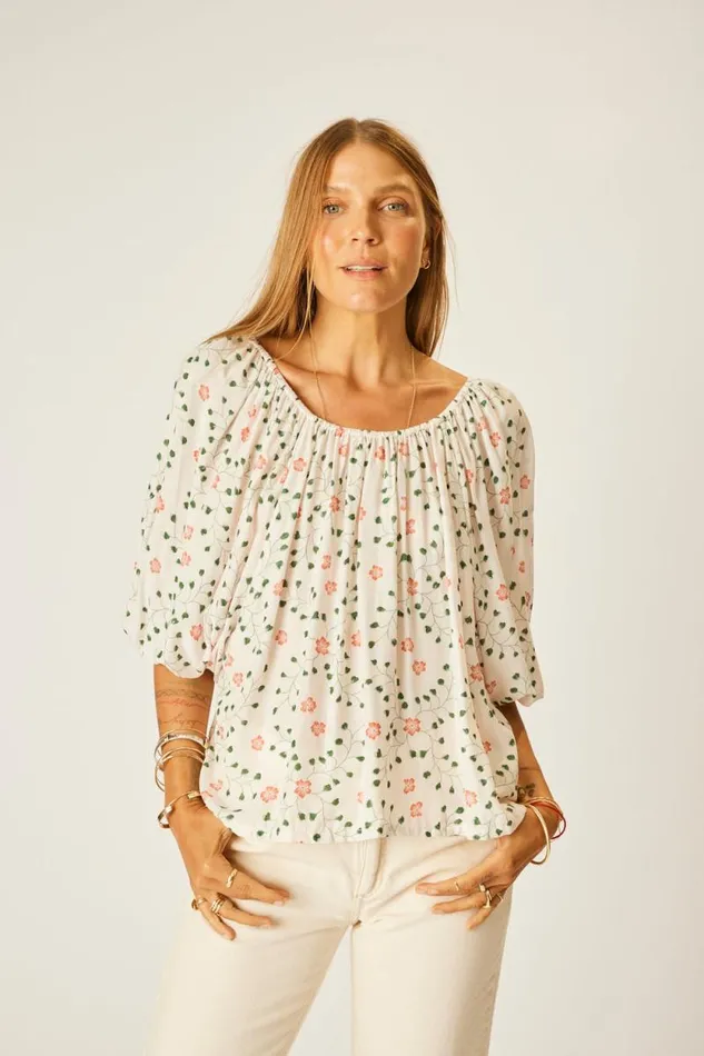 Women Natalie Martin Tops Ella Top Pinwheel Cotton