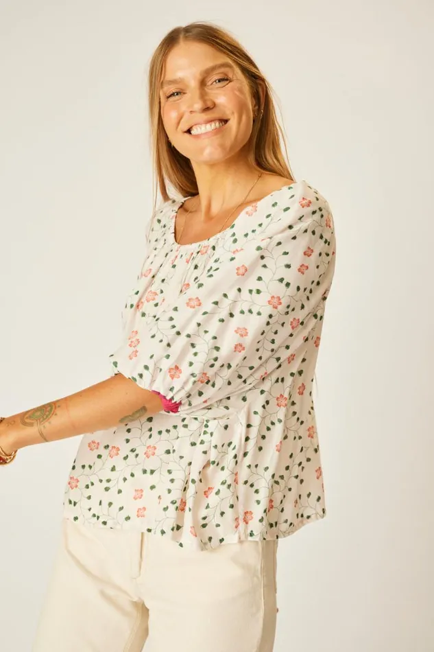 Women Natalie Martin Tops Ella Top Pinwheel Cotton