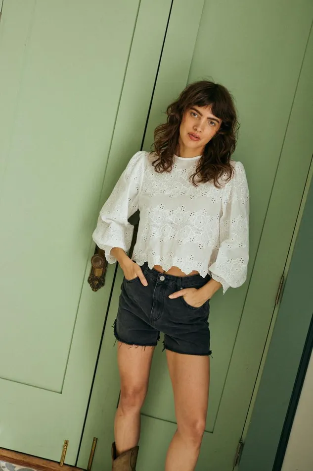 Women Natalie Martin Tops Lisa Top Geranium Milk