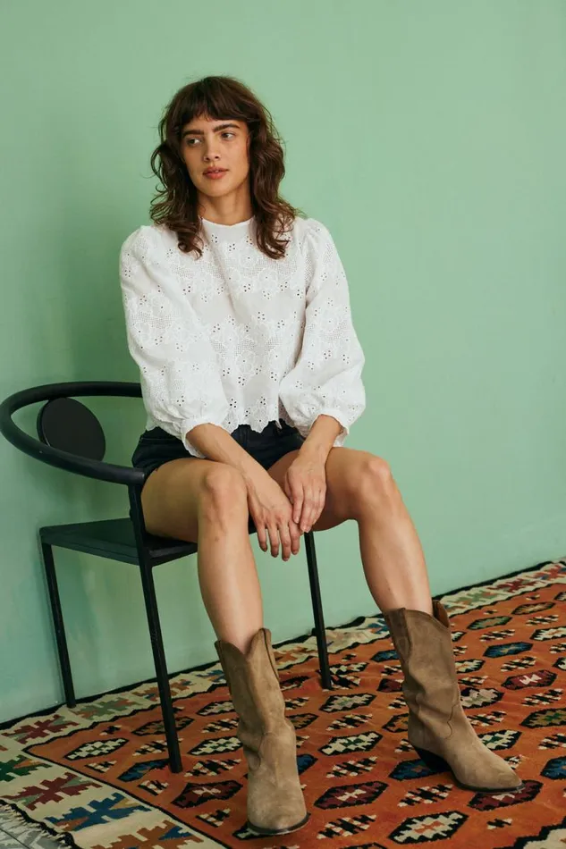 Women Natalie Martin Tops Lisa Top Geranium Milk