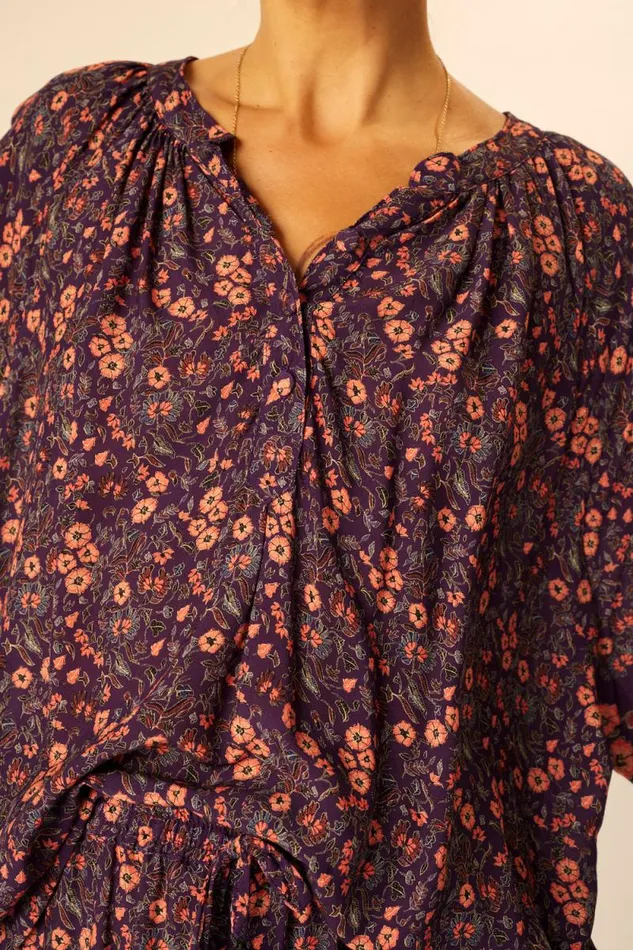 Women Natalie Martin Tops Remy Top Petite Fleur Aubergine