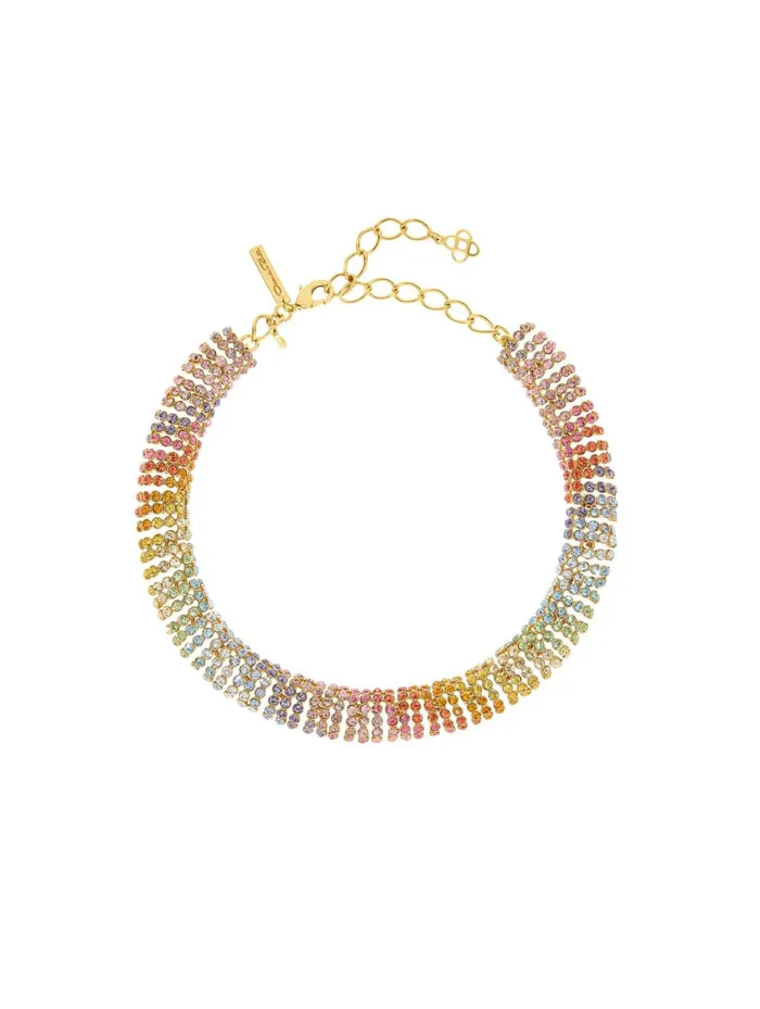 Women Necklaces Oscar De La Renta Disco Necklace Rainbow