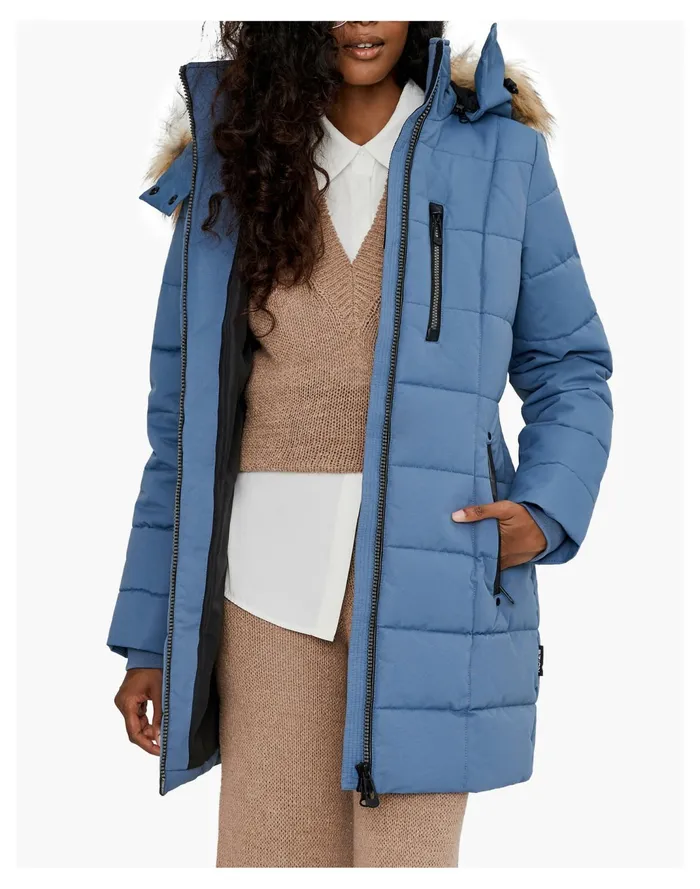 Women Noize HANNAH Mid Length Parka Steel Madewell Jackets