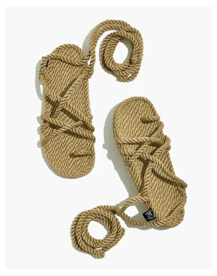 Women Nomadic State Of Mind La Isla Ankle Wrap Rope Sandals Camel Madewell Sandals