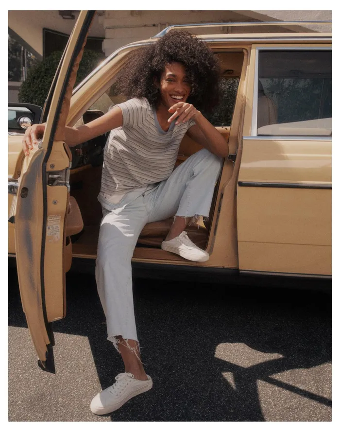 Women Northside Vintage Tee In Quinwood Stripe Ashen Sage Madewell Tees Women Northside Vintage Tee In Quinwood Stripe Ashen Sage Madewell Tees