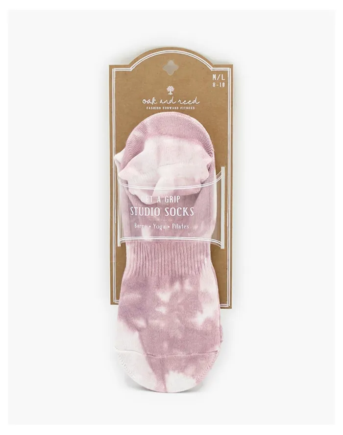 Women Oak And Reed Get A Grip Tie Dye Studio Socks Pink Multi Madewell MWL Athleisure