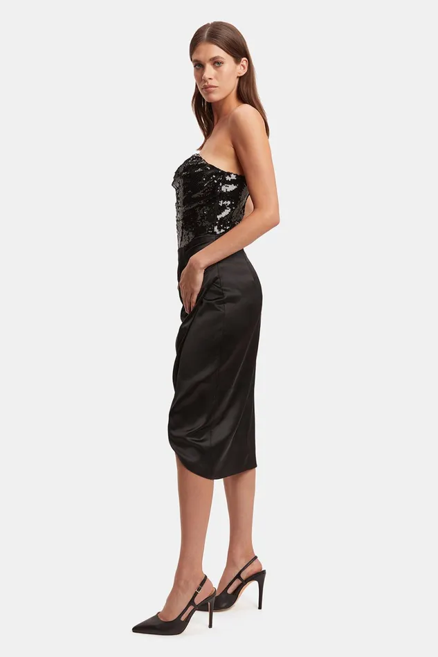 Women Occasion Dresses Bardot Jamila Sequin Corset Dress In Black Black Women Occasion Dresses Bardot Jamila Sequin Corset Dress In Black Black