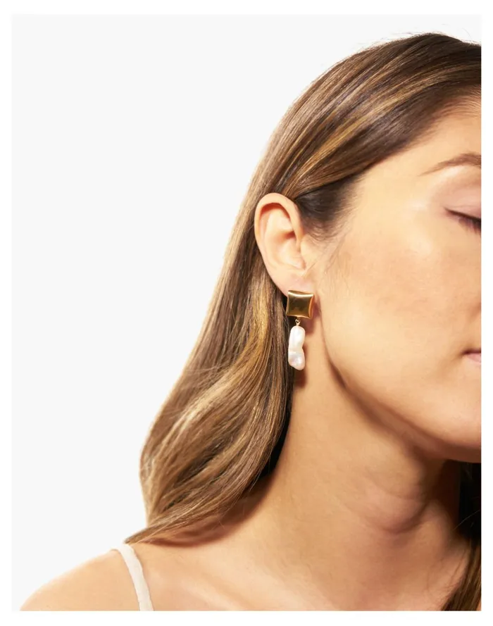 Women Odette Pia Earrings Brass Madewell Earrings Women Odette Pia Earrings Brass Madewell Earrings