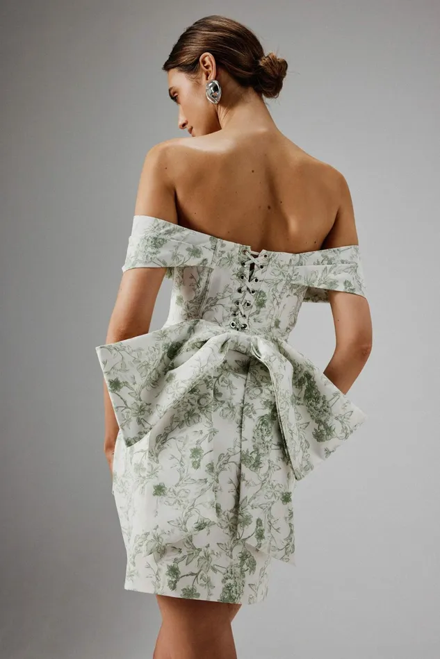 Women Off The Shoulder and Bardot Lavish Alice GEORGIE Off Shoulder Lace Up Mini Dress In Sage Porcelain Sage Porcelain Women Off The Shoulder and Bardot Lavish Alice GEORGIE Off Shoulder Lace Up Mini Dress In Sage Porcelain Sage Porcelain
