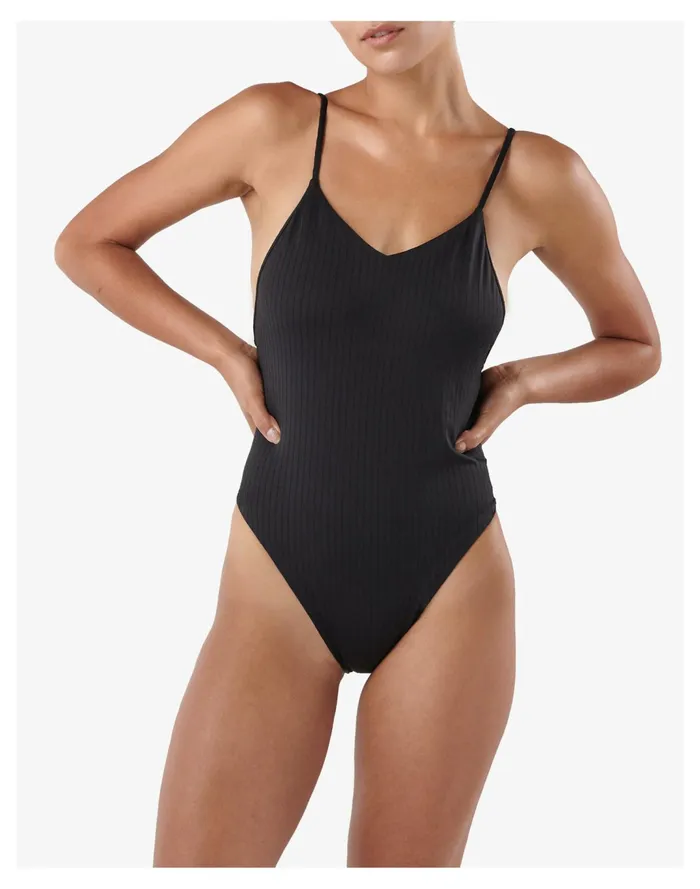 Women OOKIOH Agadir One Piece Swimsuit Black Madewell Swim