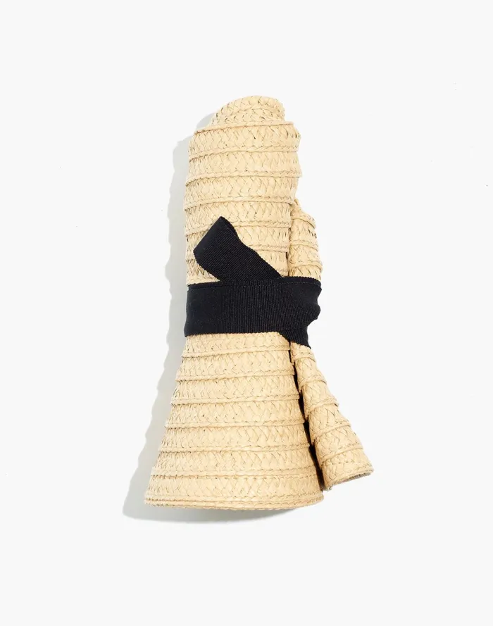 Women Packable Braided Straw Hat Natural Multi Madewell Hats Women Packable Braided Straw Hat Natural Multi Madewell Hats