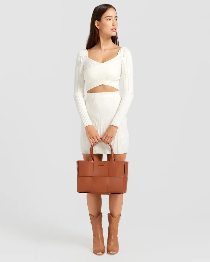 Women Pants and Skirts Belle and Bloom C039est Belle Knit Mini Skirt 8211 Cream