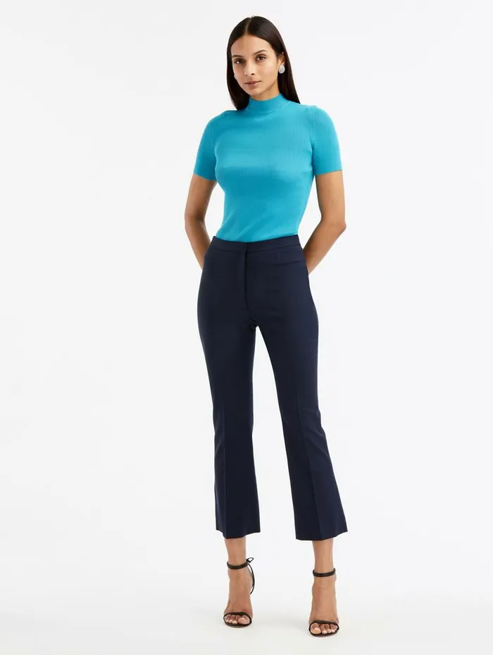 Women Pants and Skirts Oscar De La Renta Flared Skinny Pant Navy